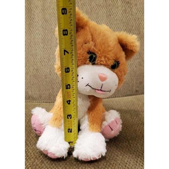 2015 Orange White Cabbage Patch Kids Adoptimals Cat Green Eyes No Paper Tag - Picture 10 of 12